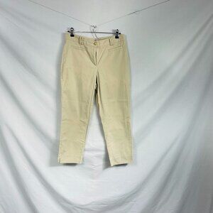 Ann Taylor Women's Curvy Fit Khaki Cropped Pants Size 4